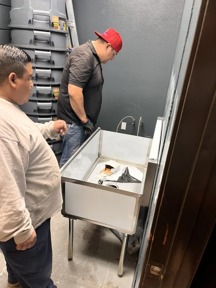 Commercial plumbing and sink installation in Clement